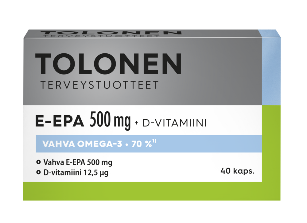 Tolonen E-EPA kalaöljykapseli 500 mg 40 kapselia
