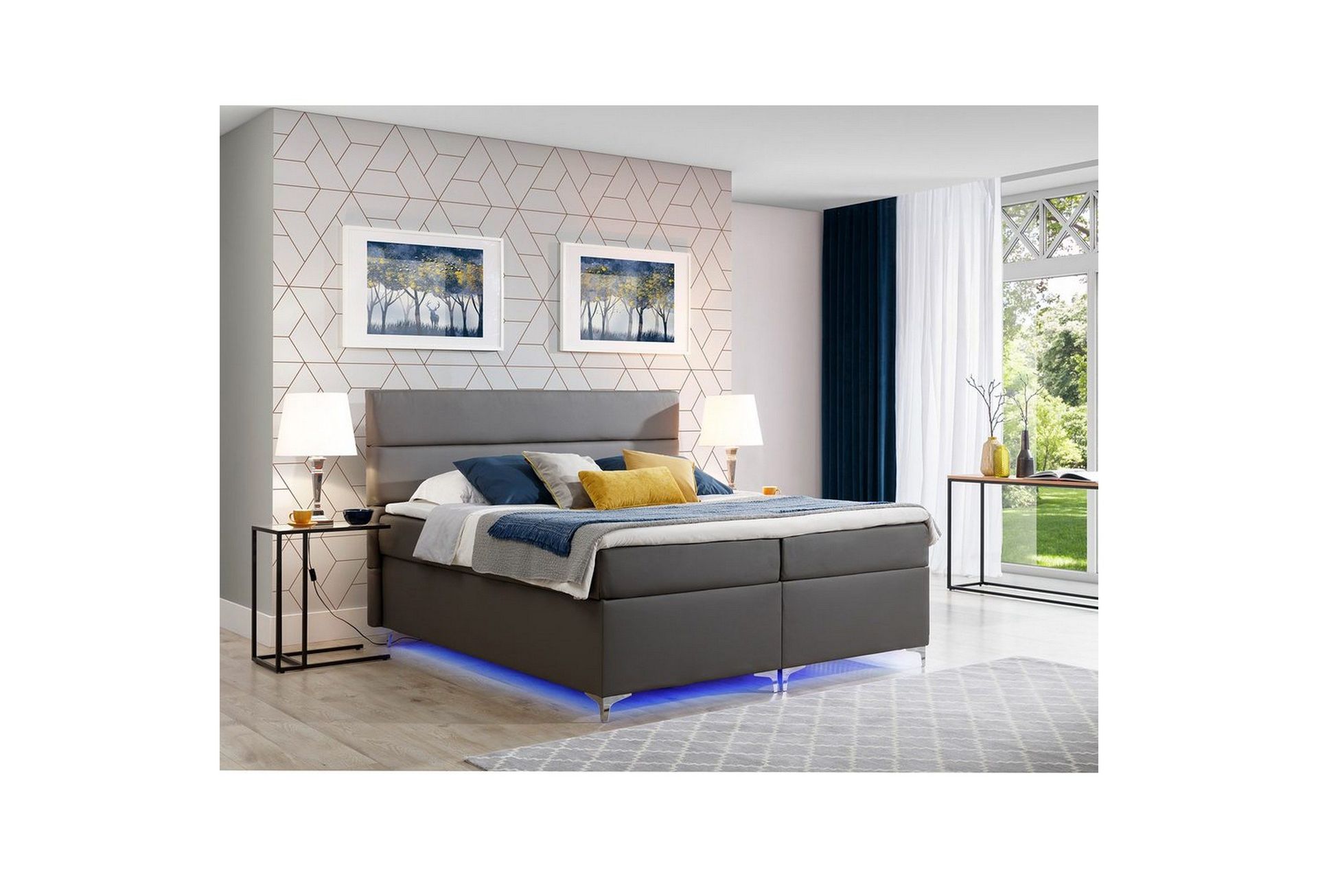 Eltap Amadeo LED-valoilla Soft 29, Harmaa, 140x200 cm